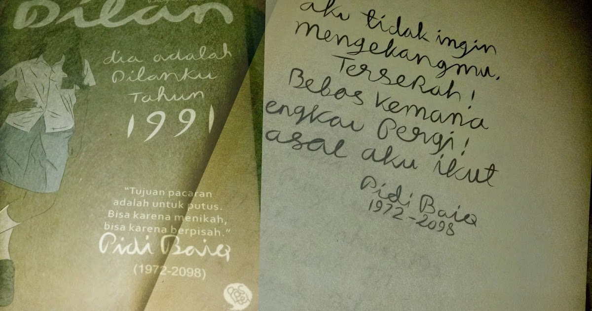 Detail Tebal Buku Dilan 1991 Nomer 29