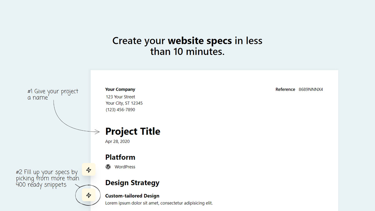 Detail Technical Specification Template Nomer 22