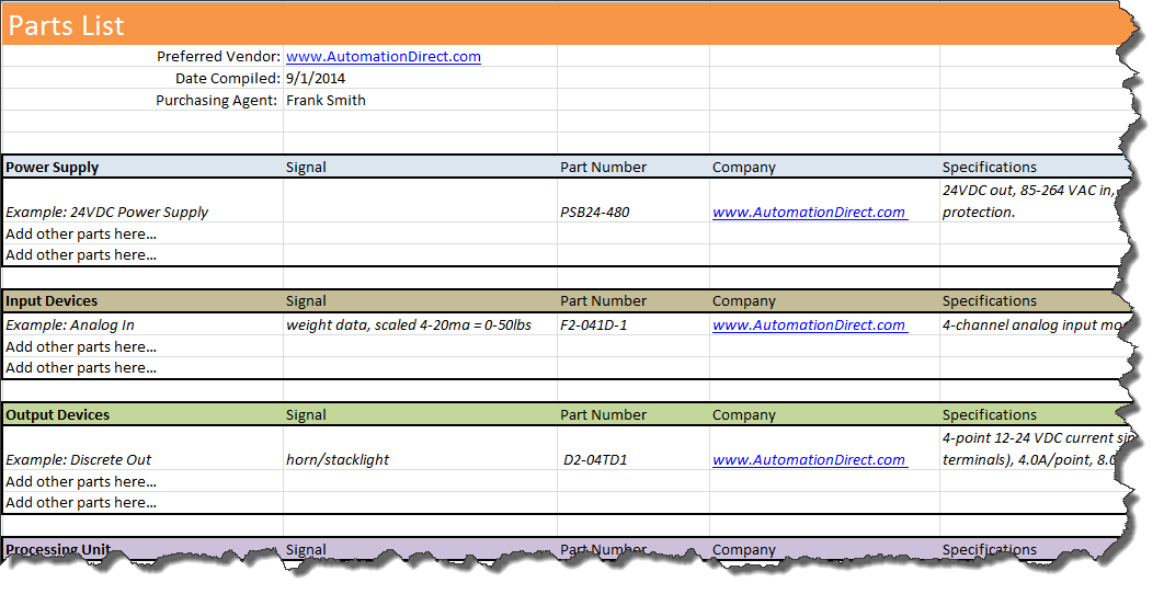 Detail Technical Specification Template Nomer 23