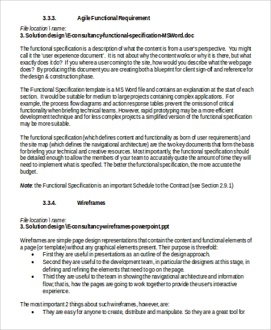 Detail Technical Specification Template Nomer 37
