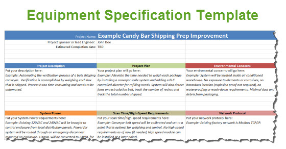 Detail Technical Specification Template Nomer 39