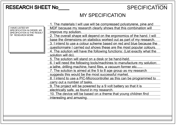 Detail Technical Specification Template Nomer 42