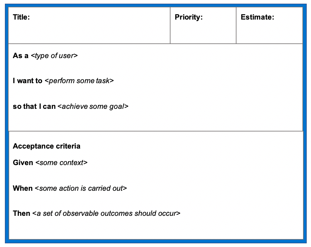 Detail Technical Story Template Nomer 10