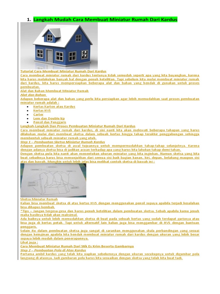 Detail Teks Prosedur Cara Membuat Miniatur Rumah Dari Stik Es Krim Nomer 42