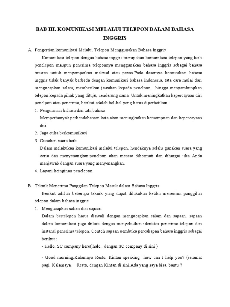 Detail Telepon Bahasa Inggris Nomer 17