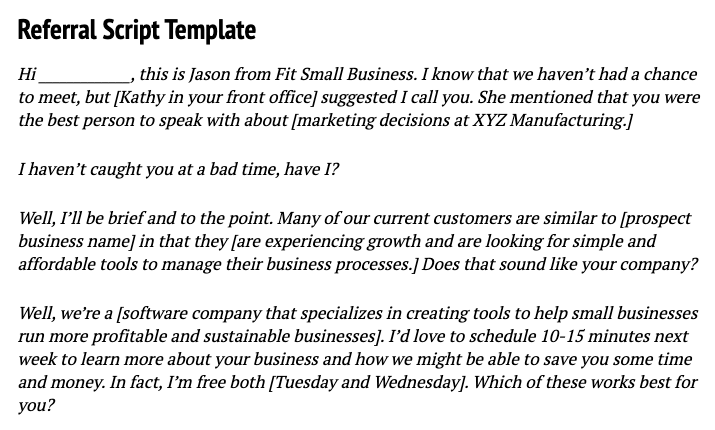 Detail Telesales Script Template Nomer 13
