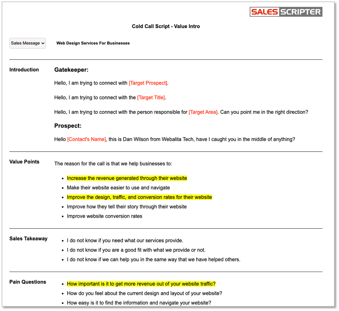 Detail Telesales Script Template Nomer 5