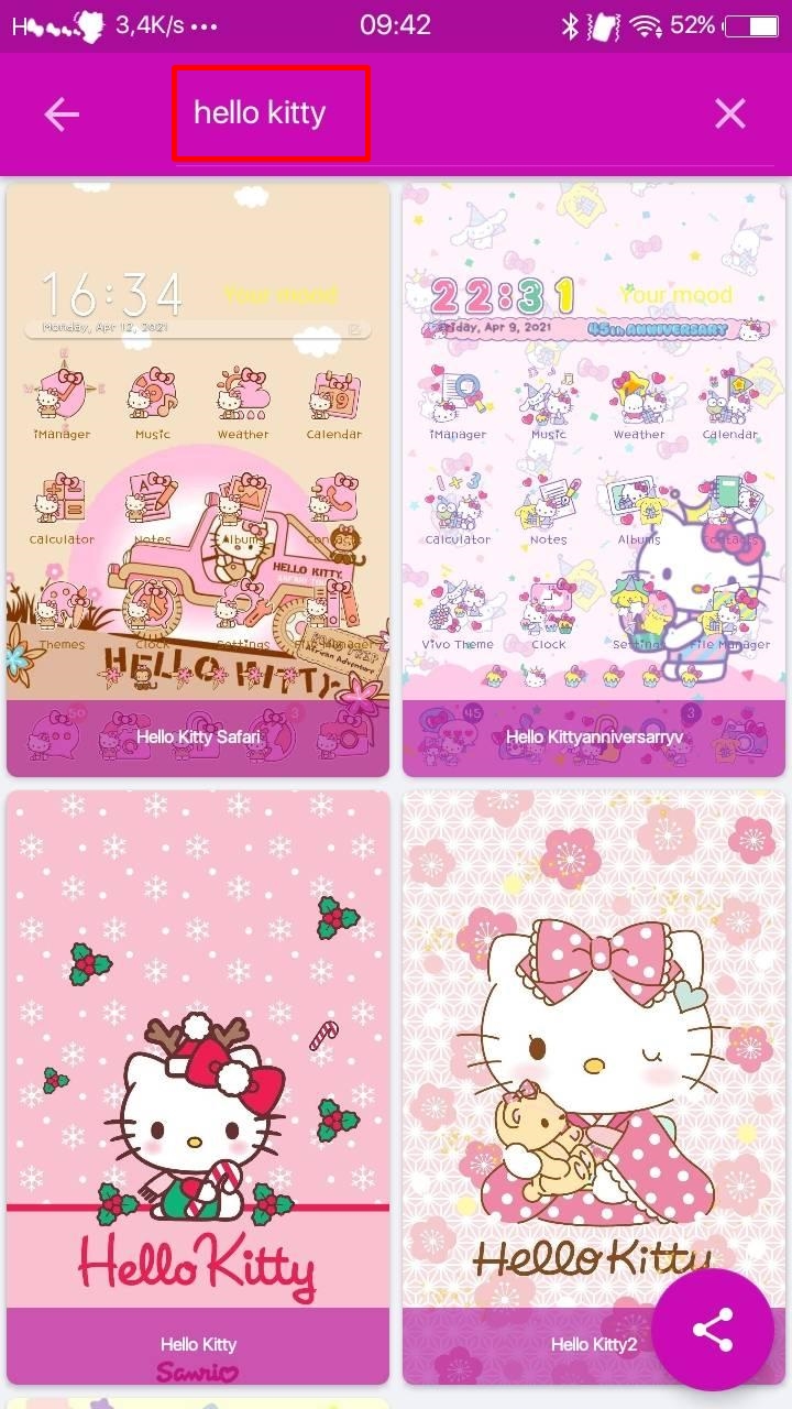 Detail Tema Bbm Android Hello Kitty Nomer 14