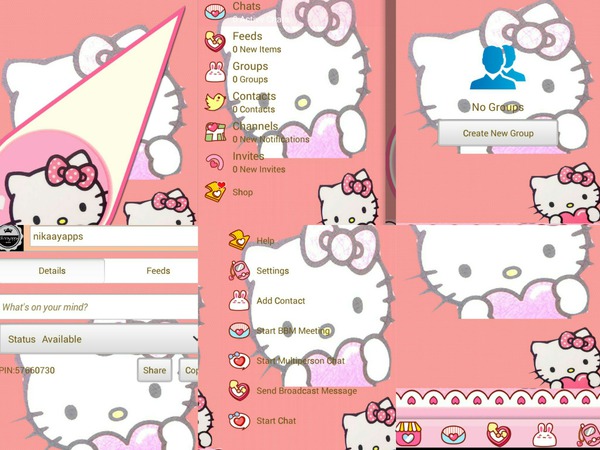 Detail Tema Bbm Android Hello Kitty Nomer 20