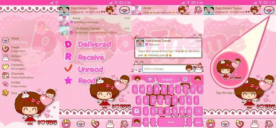 Detail Tema Bbm Android Hello Kitty Nomer 47