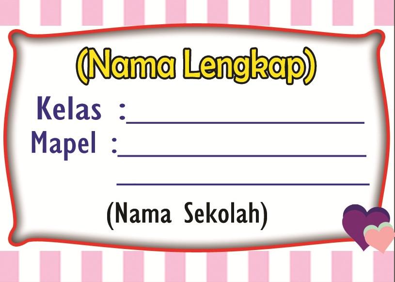 Detail Tempelan Nama Buku Nomer 46