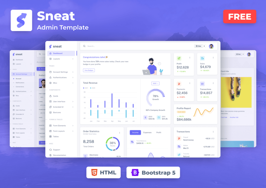 Detail Template Admin Bootstrap Premium Nomer 41