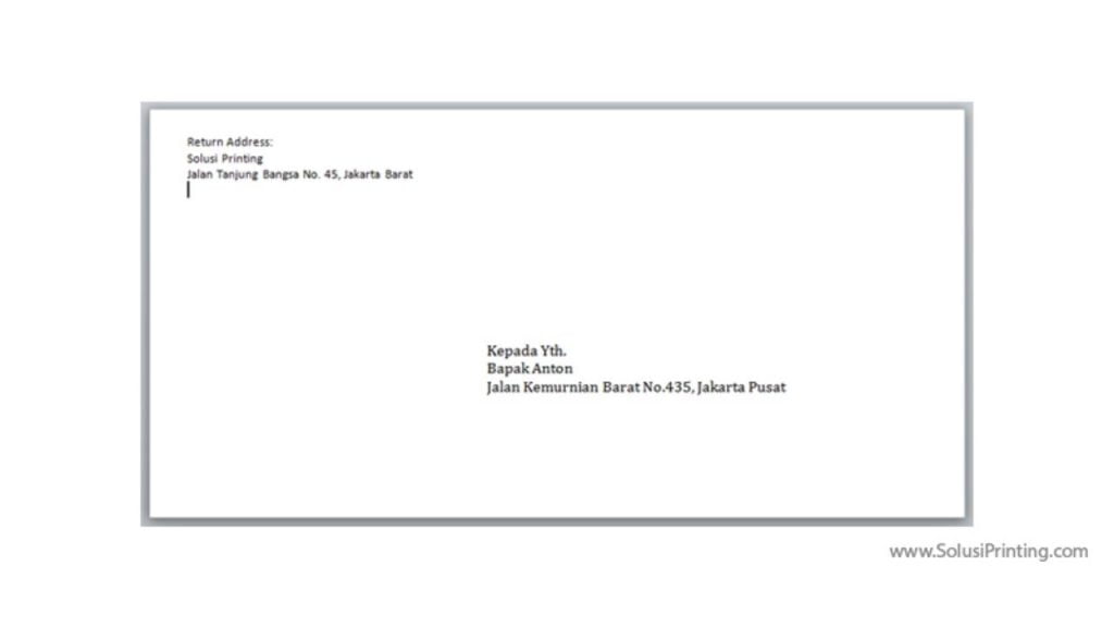 Detail Template Amplop Surat Nomer 11