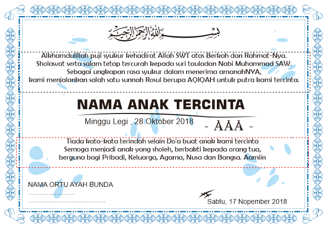 Detail Template Aqiqah Cdr Nomer 9