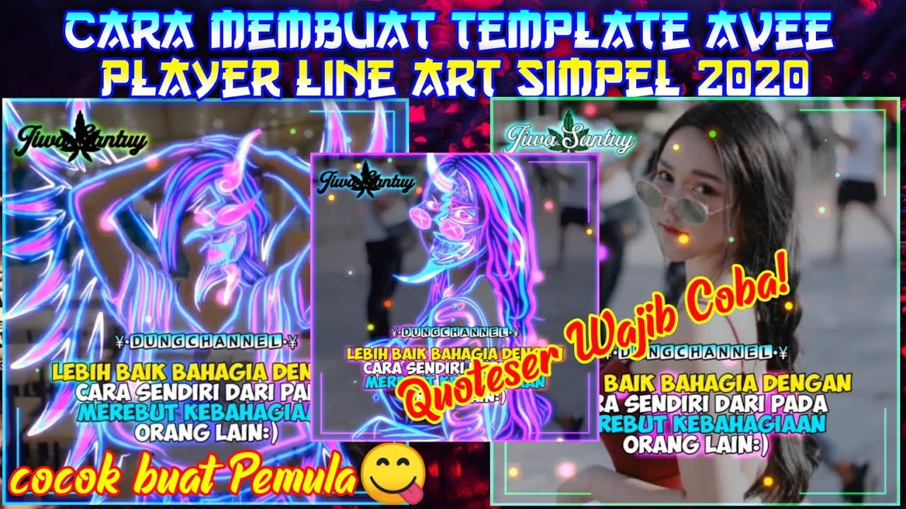 Detail Template Avee Player Line Art Nomer 10