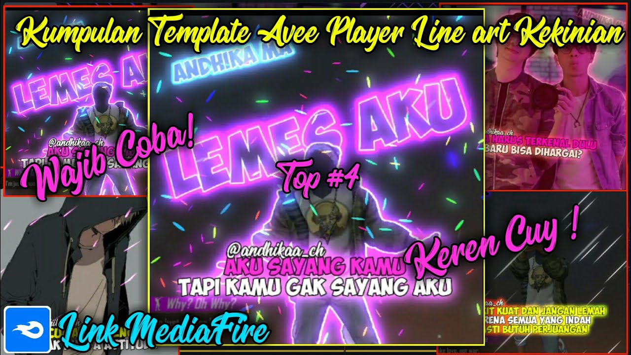 Detail Template Avee Player Line Art Nomer 18