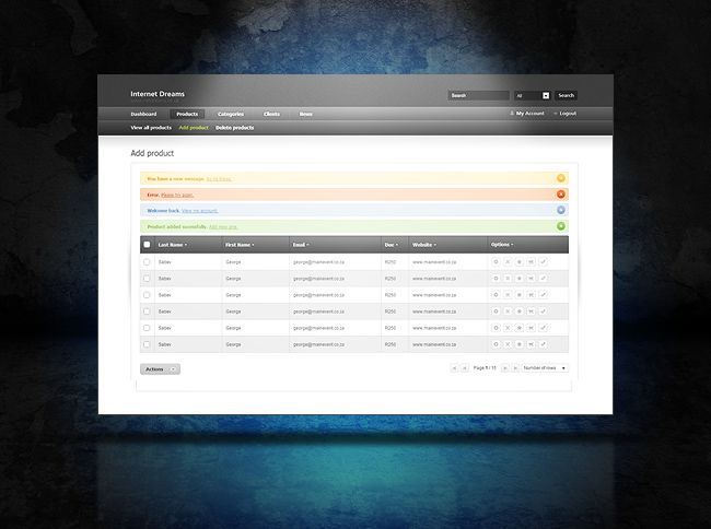 Detail Template Backend Admin Free Nomer 13