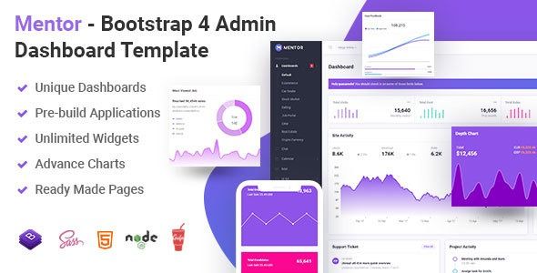 Detail Template Backend Bootstrap 4 Nomer 26
