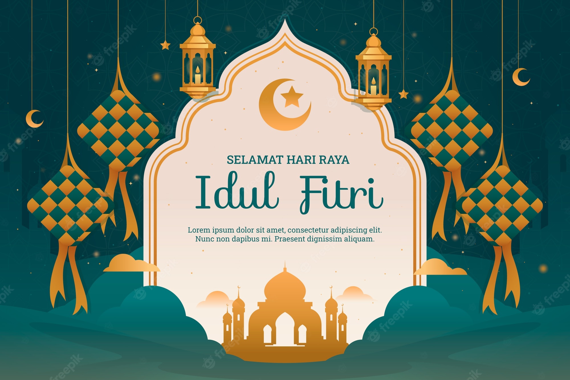 Template Background Idul Fitri - KibrisPDR