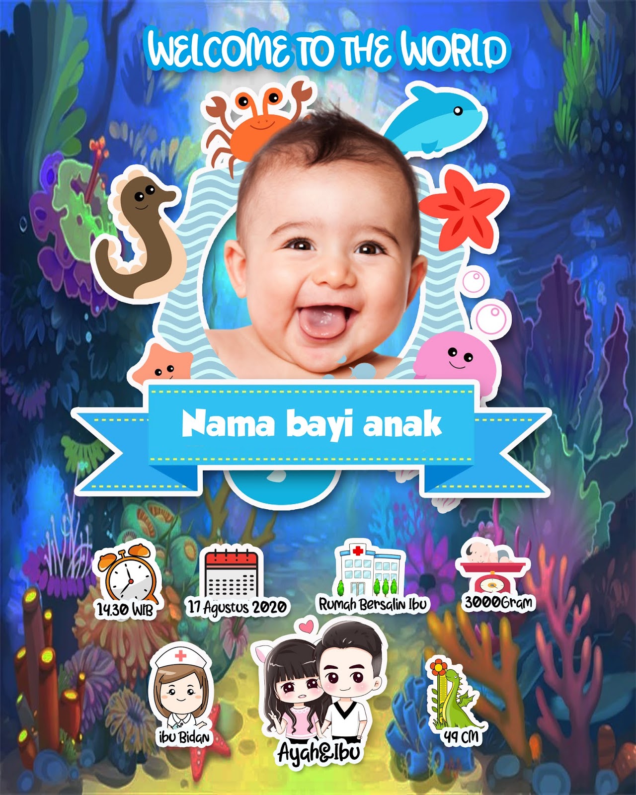 Detail Template Biodata Bayi Psd Nomer 6