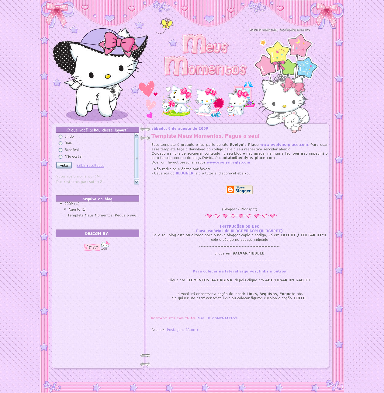 Template Blog Hello Kitty - KibrisPDR