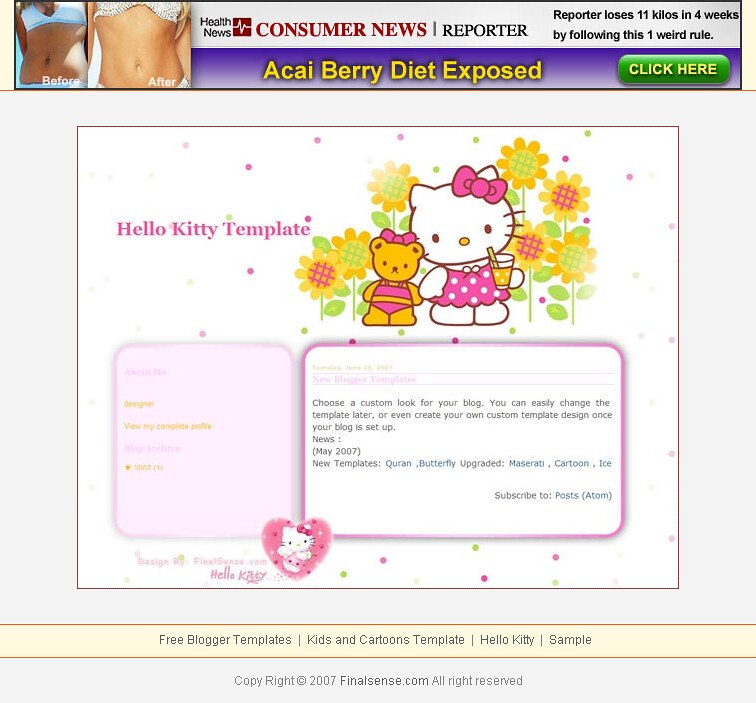 Detail Template Blog Hello Kitty Nomer 8