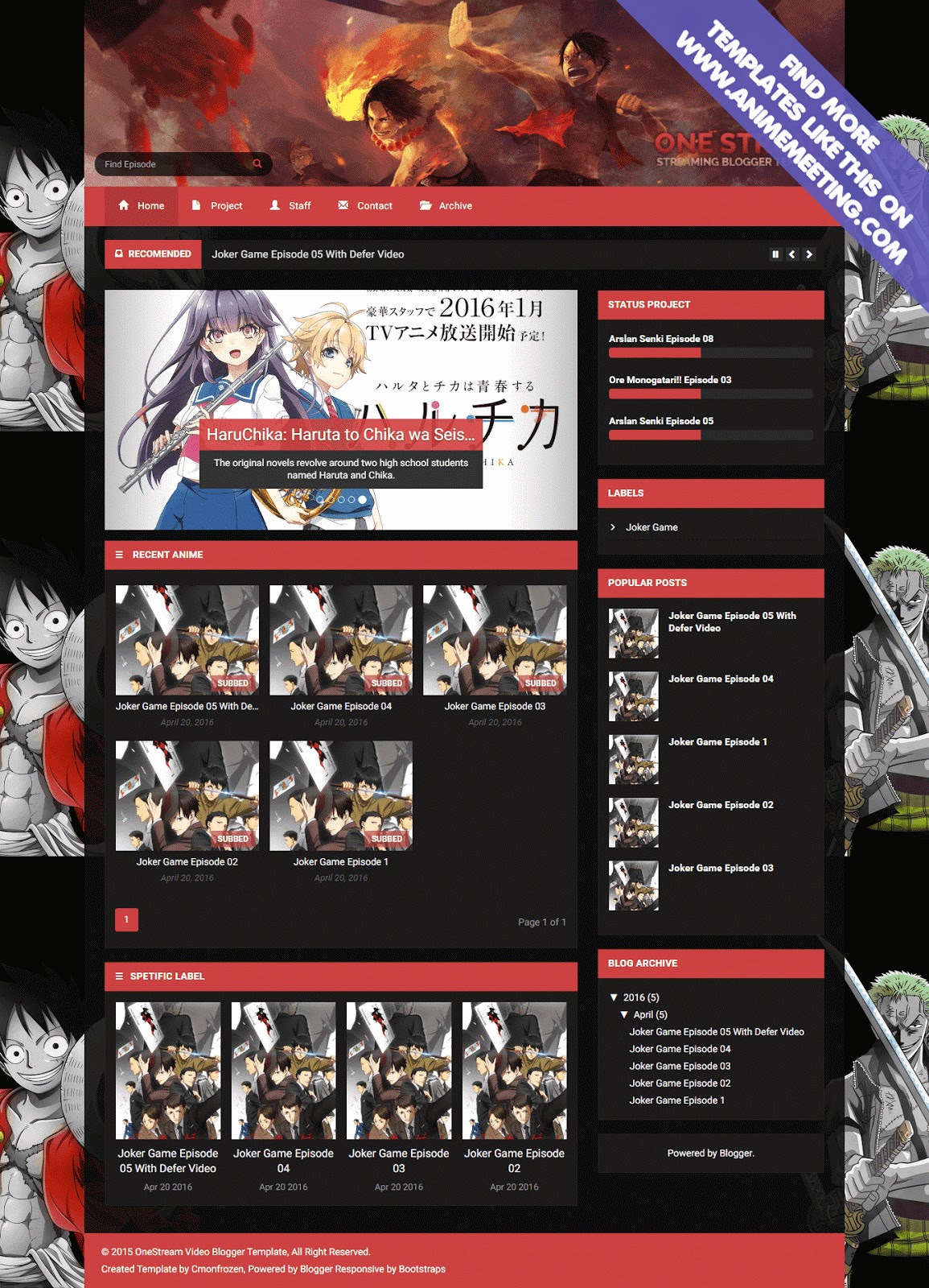 Detail Template Blogger Anime Nomer 45