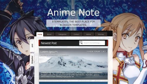 Detail Template Blogger Anime Nomer 9