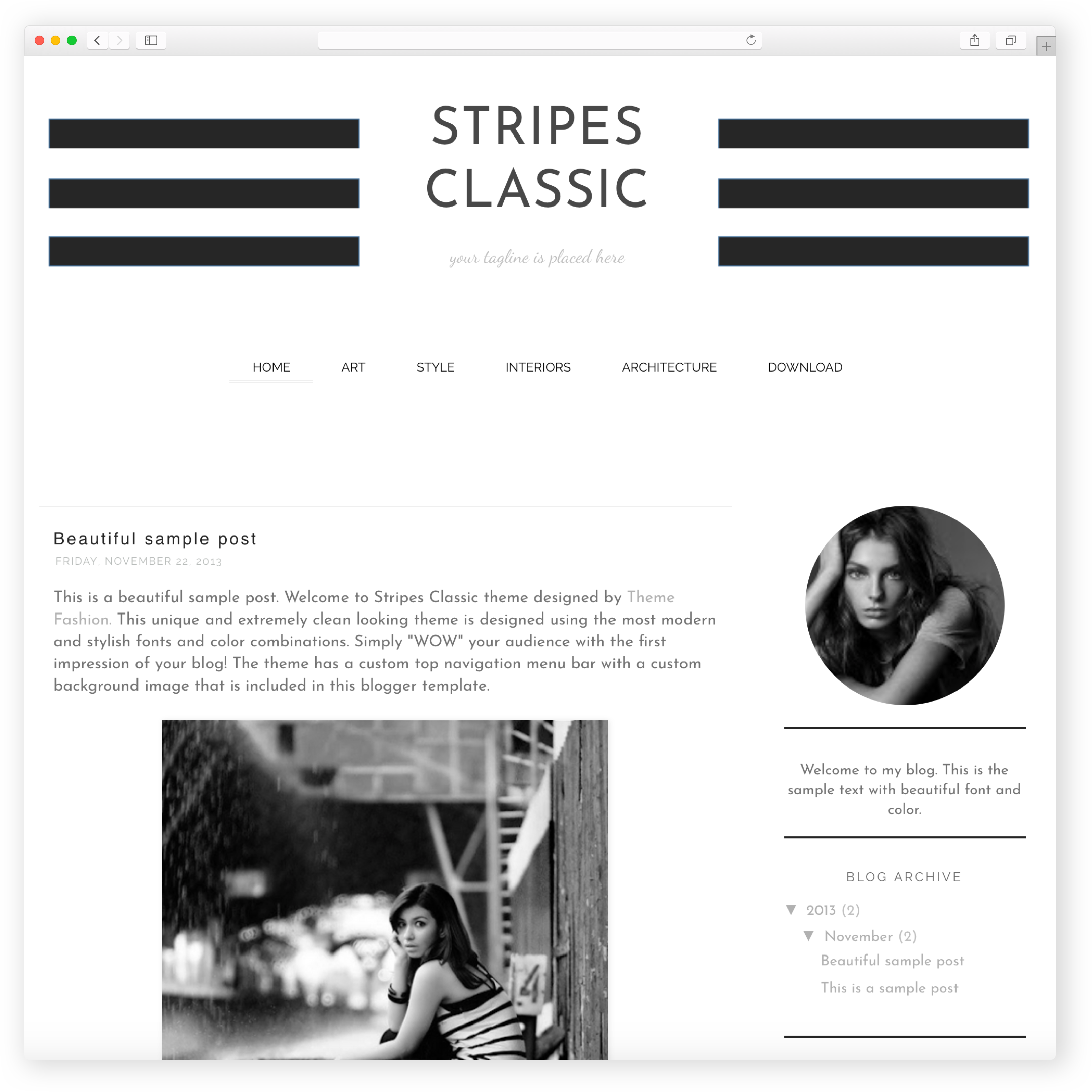 Detail Template Blogger Classic Nomer 7