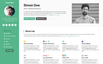 Detail Template Bootstrap Cv Nomer 9