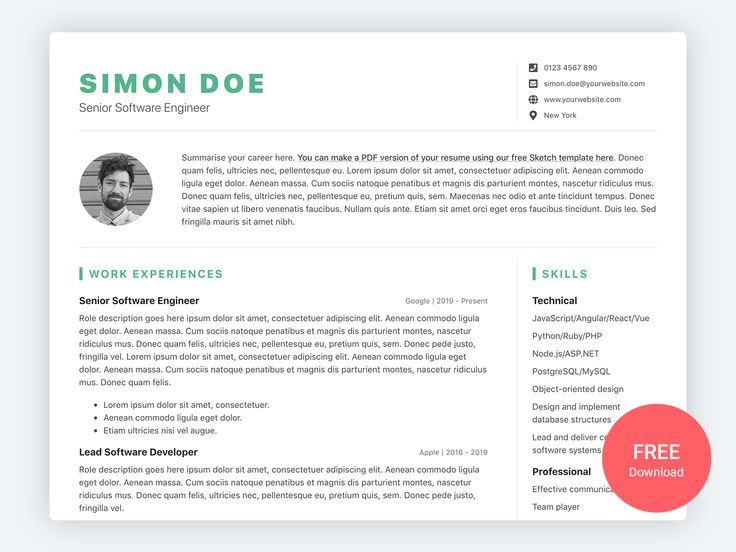 Detail Template Bootstrap Cv Nomer 14