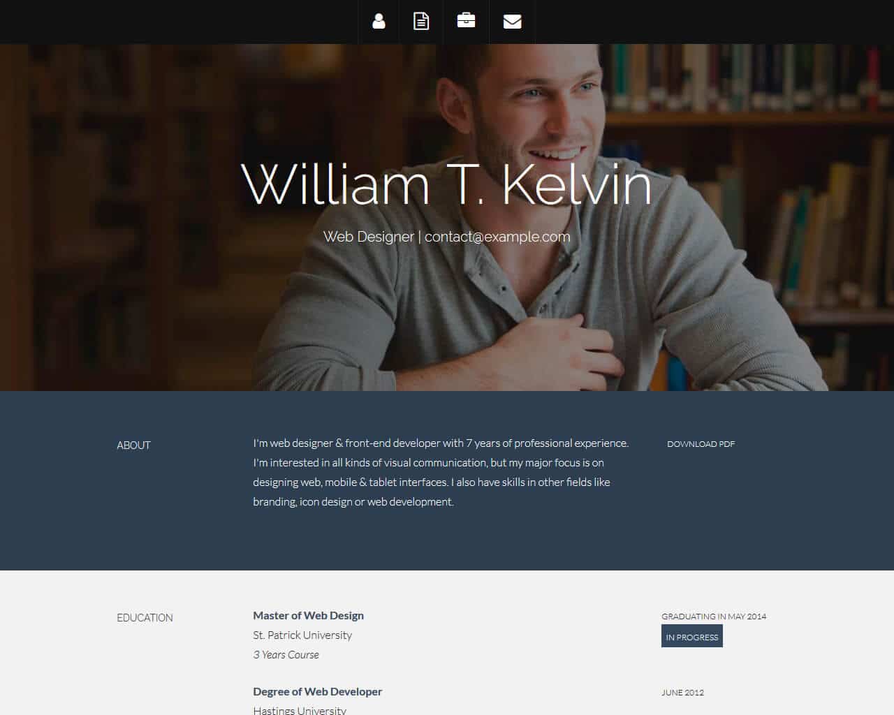 Detail Template Bootstrap Cv Nomer 17