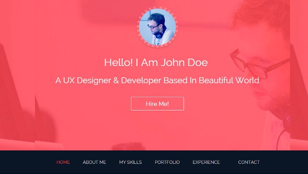 Detail Template Bootstrap Cv Nomer 21