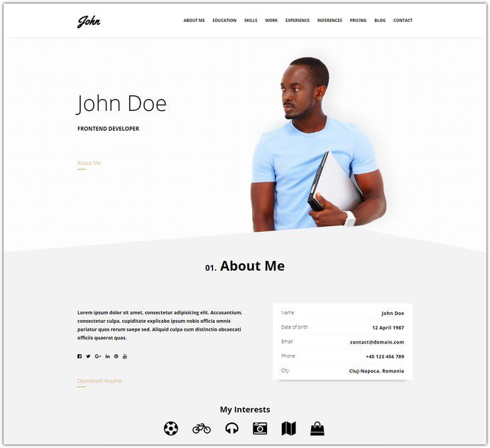 Detail Template Bootstrap Cv Nomer 24