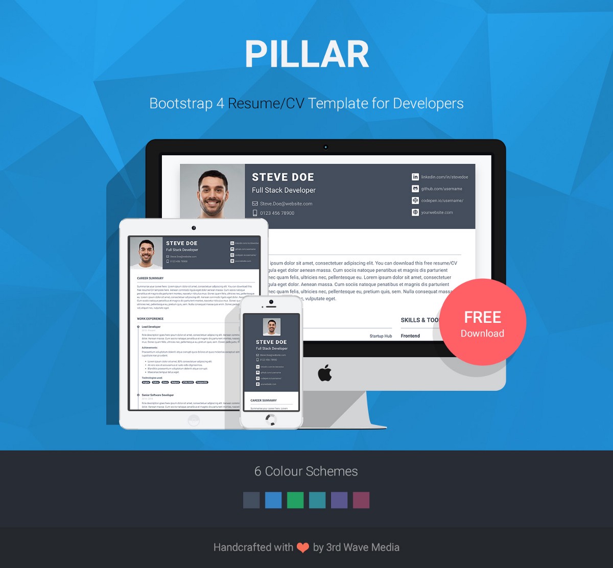 Detail Template Bootstrap Cv Nomer 26