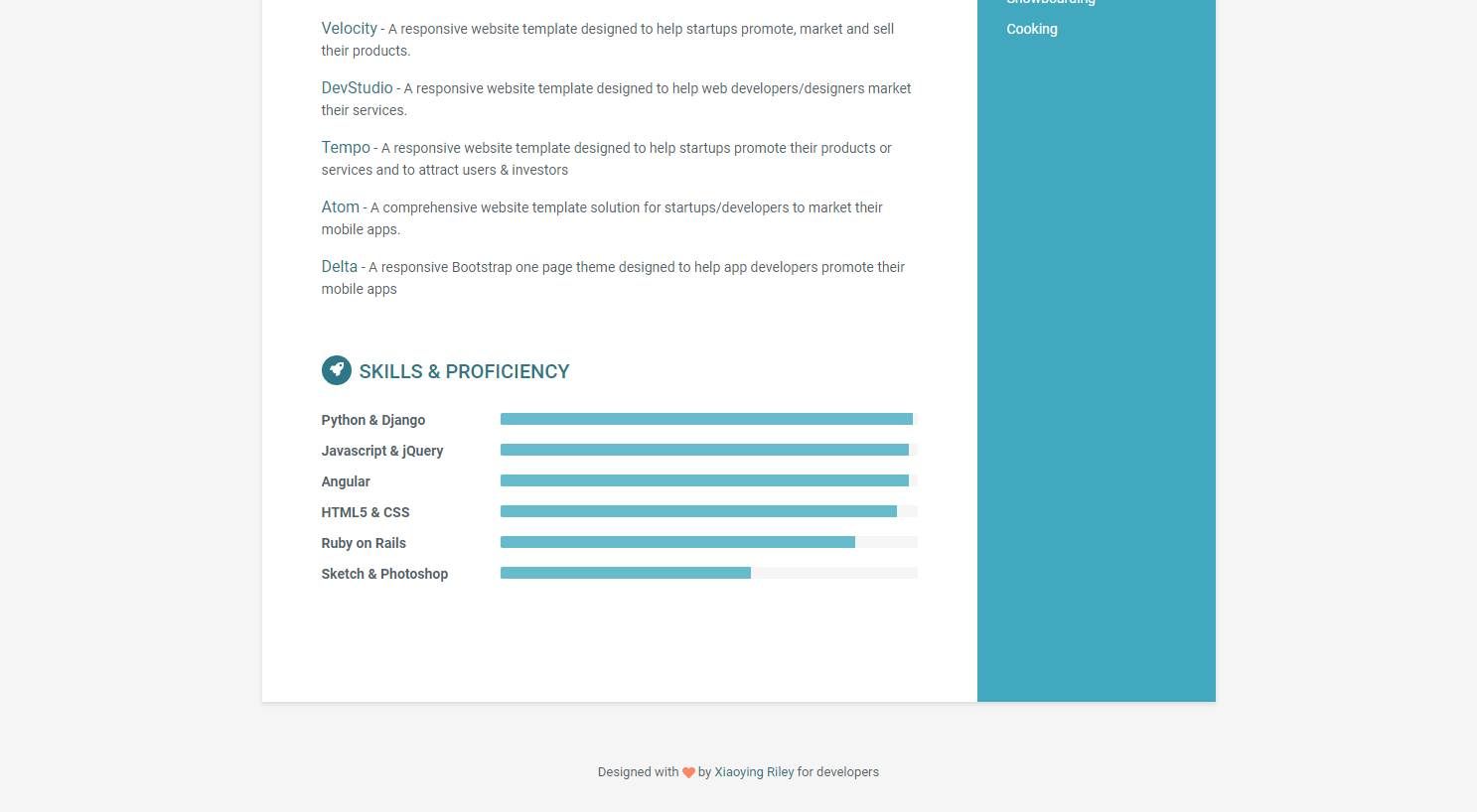 Detail Template Bootstrap Cv Nomer 32