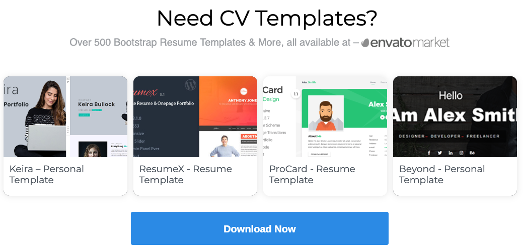 Detail Template Bootstrap Cv Nomer 39