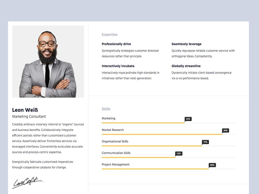 Detail Template Bootstrap Cv Nomer 4