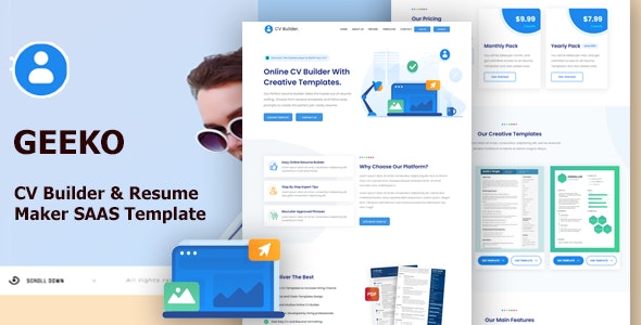 Detail Template Bootstrap Cv Nomer 46