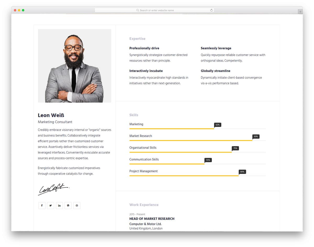 Detail Template Bootstrap Cv Nomer 49