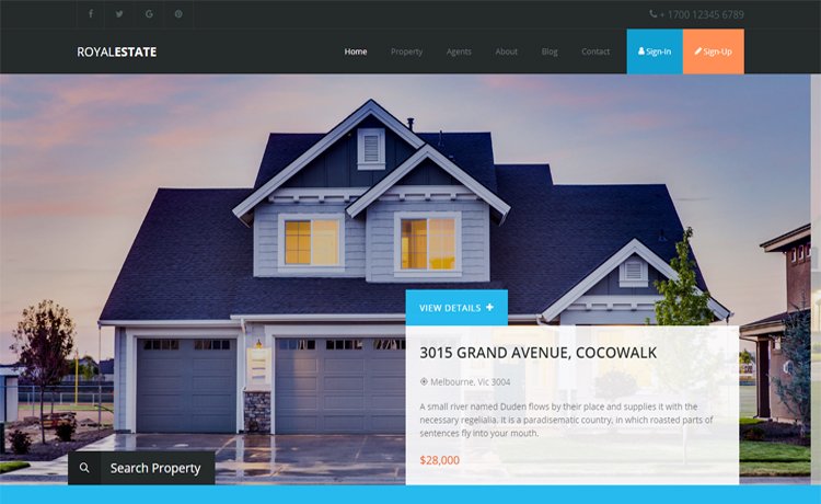 Detail Template Bootstrap Real Estate Nomer 2