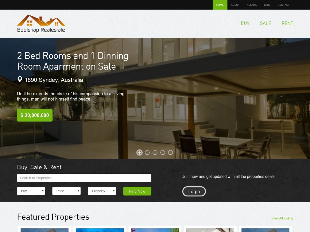 Detail Template Bootstrap Real Estate Nomer 46