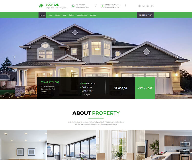 Detail Template Bootstrap Real Estate Nomer 7