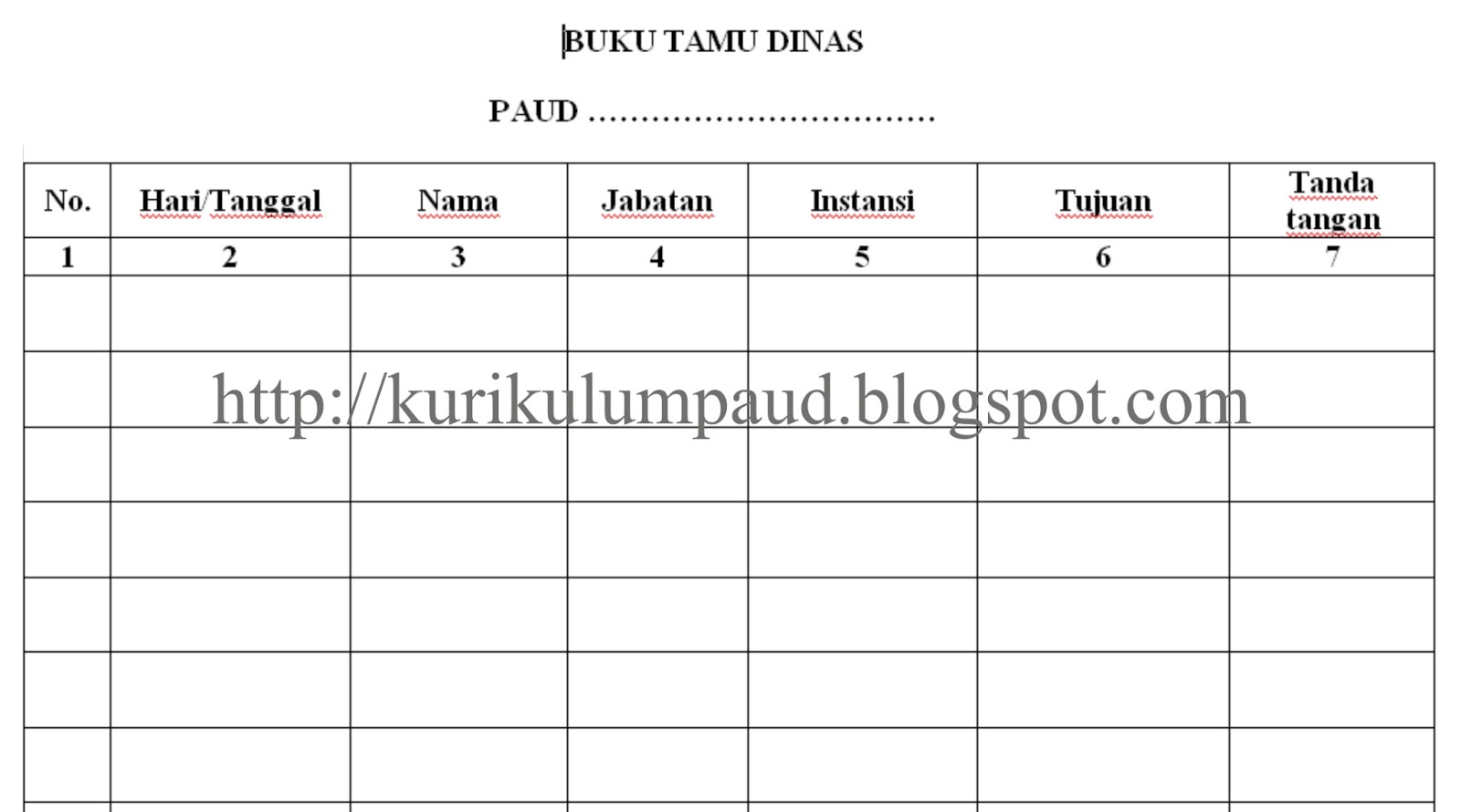 Detail Template Buku Tamu Nomer 16