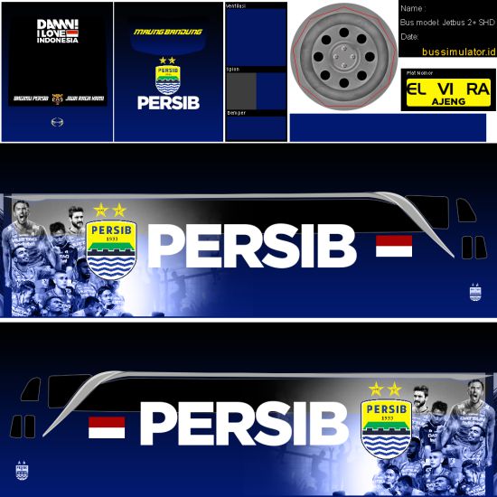 Detail Template Bus Simulator Persib Nomer 11