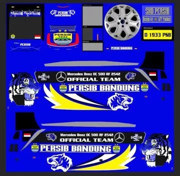 Detail Template Bus Simulator Persib Nomer 14