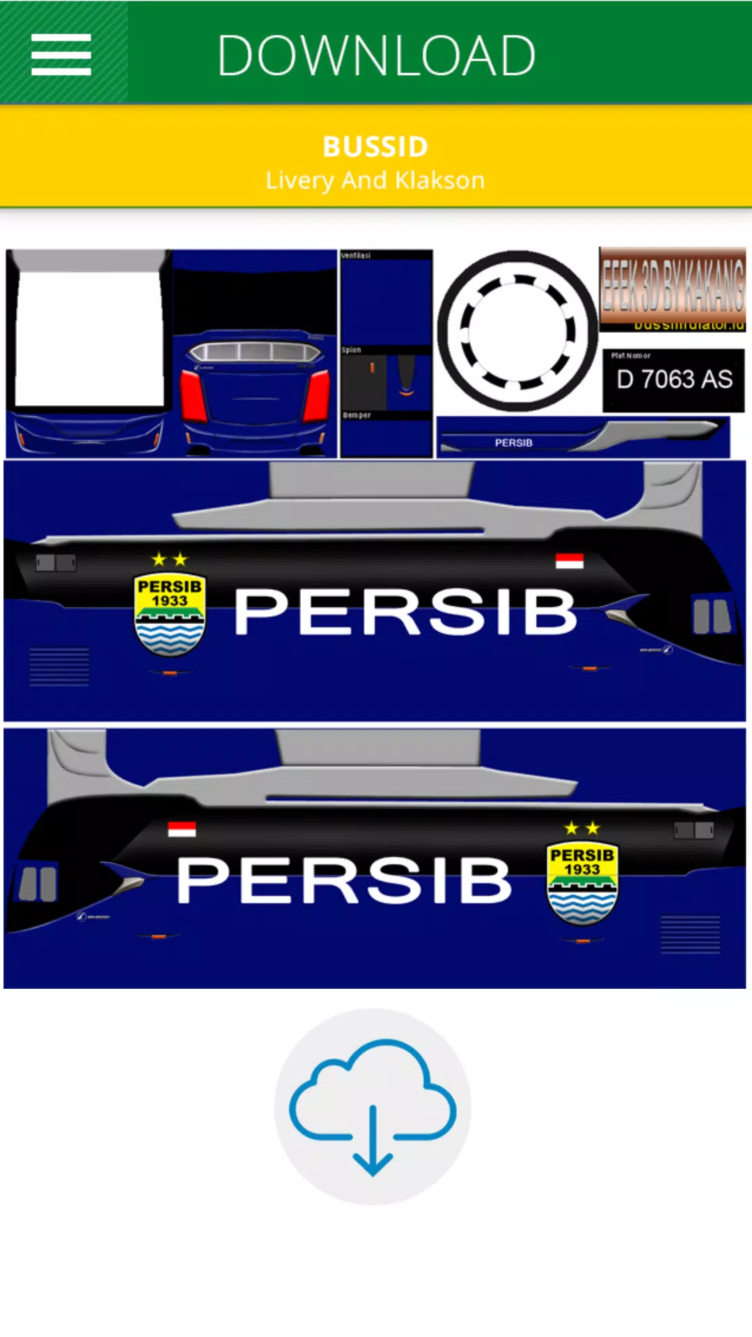 Detail Template Bus Simulator Persib Nomer 24