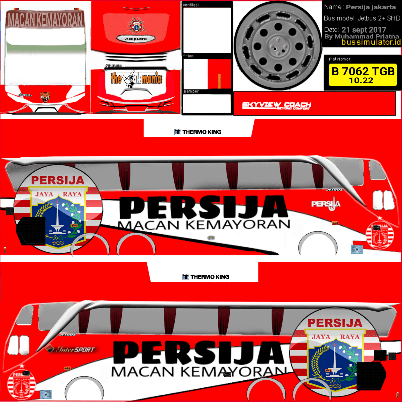 Detail Template Bus Simulator Persib Nomer 41