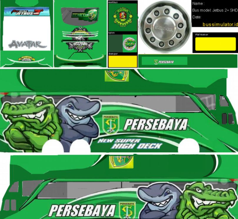 Detail Template Bus Simulator Persib Nomer 42