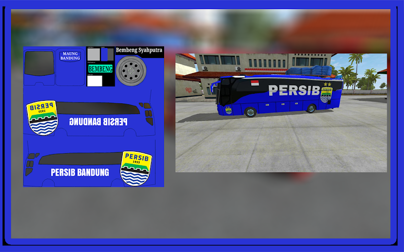 Detail Template Bus Simulator Persib Nomer 47